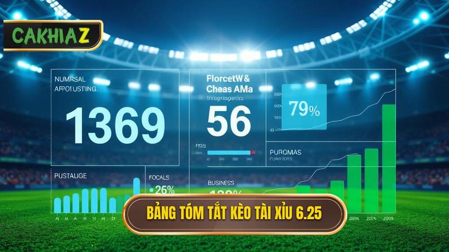 Bảng tóm tắt cách đọc kèo tài xỉu 6.25